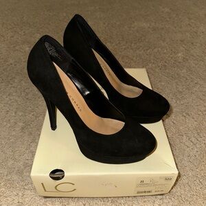 Lauren Conrad Black Suede Platform Women's Heels